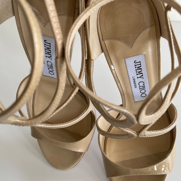 NEW Jimmy Choo Lang Heels Sandals Nude - Picture 6 of 6